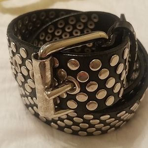 DKNY Jeans black studded ladies belt.